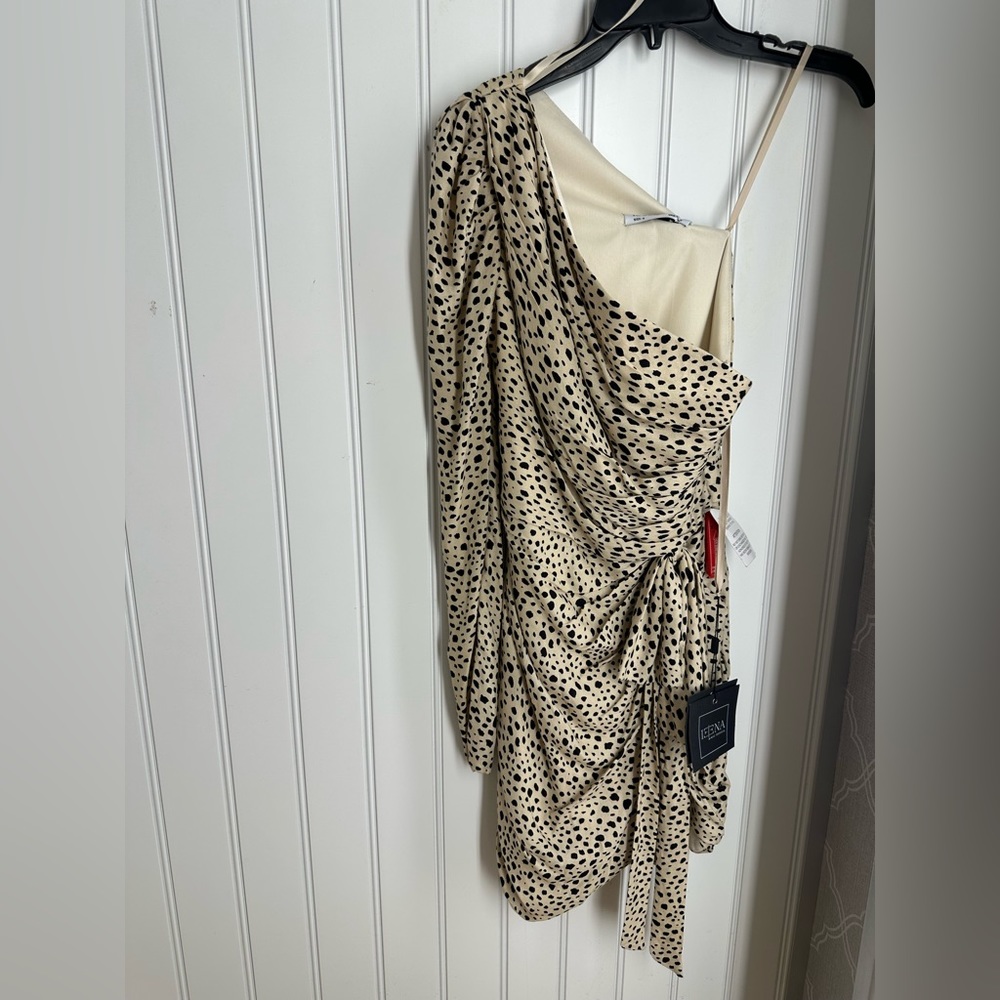 Ieena Mac Duggal Ruched one shoulder dress size 0